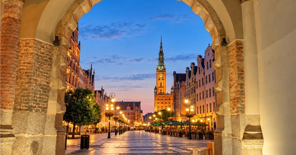 Polsko - podvečerní Gdaňsk