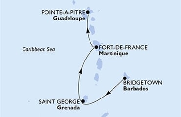 MSC World Europa - Barbados, Grenada, Martinik, Guadeloupe (Bridgetown)