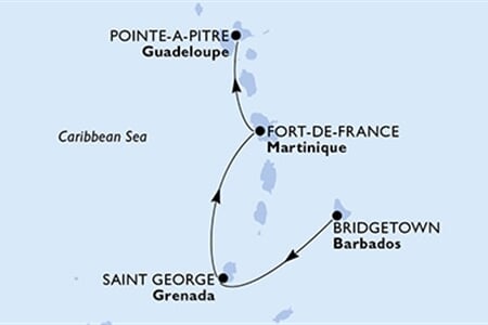 MSC WORLD EUROPA - Barbados, Grenada, Martinik, Guadeloupe (Bridgetown)