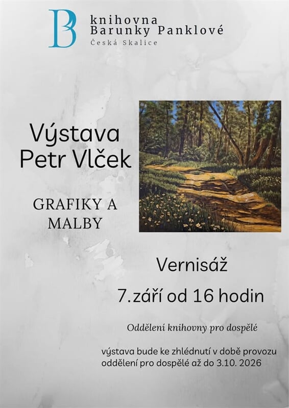 Petr Vlček – grafiky a malby, plakát výstavy (679×960) Petr Vlček – grafiky a malby, plakát výstavy