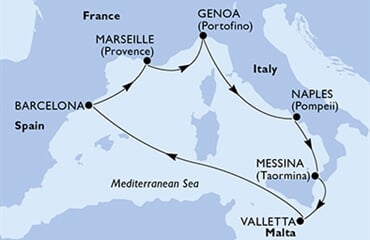 MSC Magnifica - Itálie, Malta, Španělsko, Francie (Neapol)