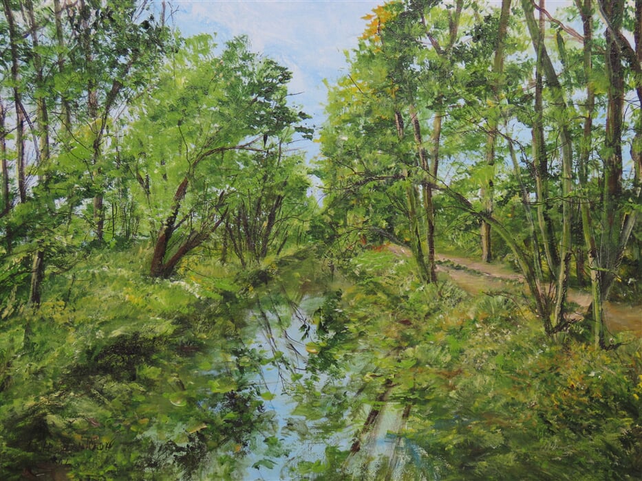 Erika Řezníčková – Řeka Jevišovka (50×40 cm)