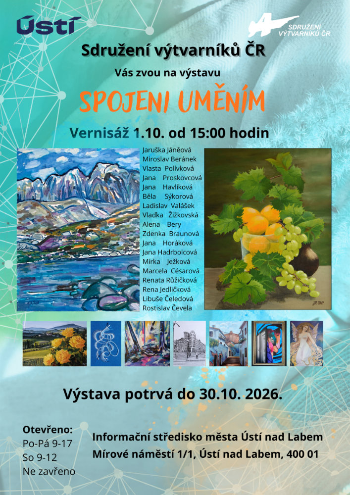 Plakát výstavy Spojeni uměním