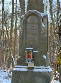 Zimmerův kříž, zaniklá obec na Libavsku (detail)