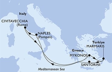 MSC Divina - Itálie, Řecko, Turecko (Neapol)