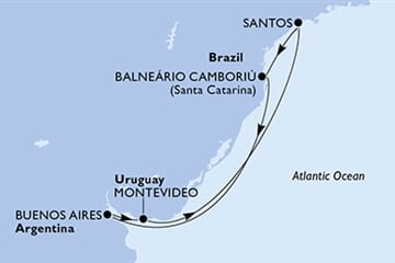 MSC Meraviglia - Argentina, Uruguay, Brazílie (Buenos Aires)