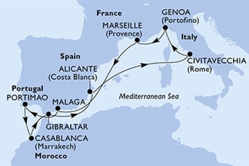 MSC Sinfonia - Španělsko, Itálie, Francie, Portugalsko, Maroko, ... (Alicante)