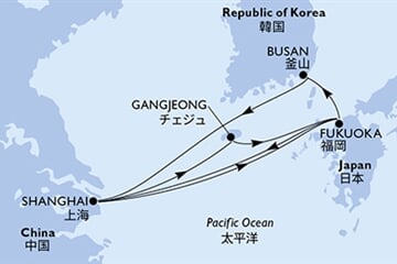 MSC Bellissima - Čína, Japonsko, Jižní Korea (ze Šanghaje)
