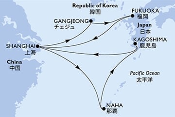 MSC BELLISSIMA - Čína, Japonsko, Jižní Korea (ze Šanghaje)