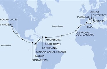 MSC Magnifica - USA, Mexiko, Kostarika, Panama, Dominikán.rep., ... (Los Angeles)