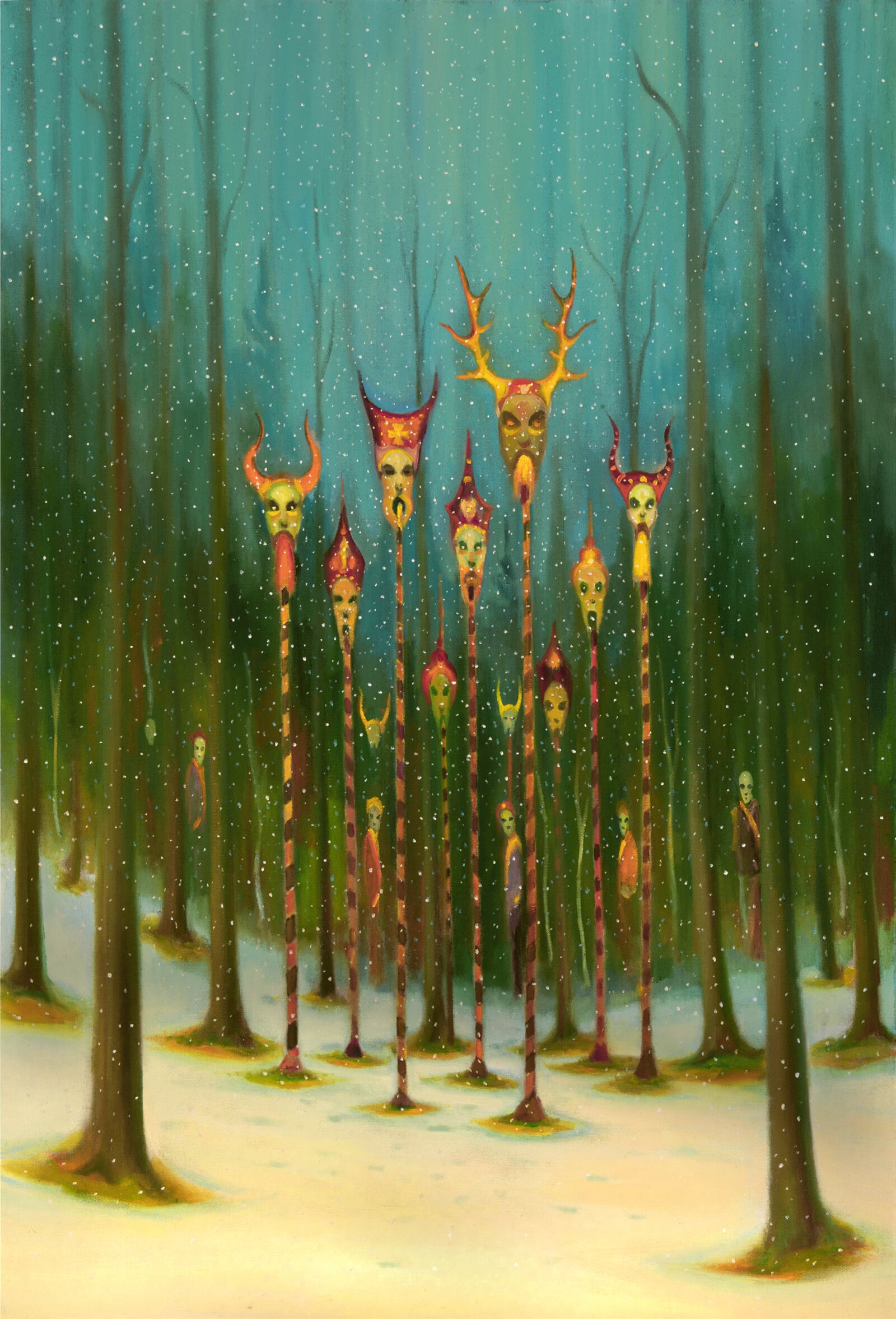 Jaroslav Valečka: Hlavy, 170 × 115 cm