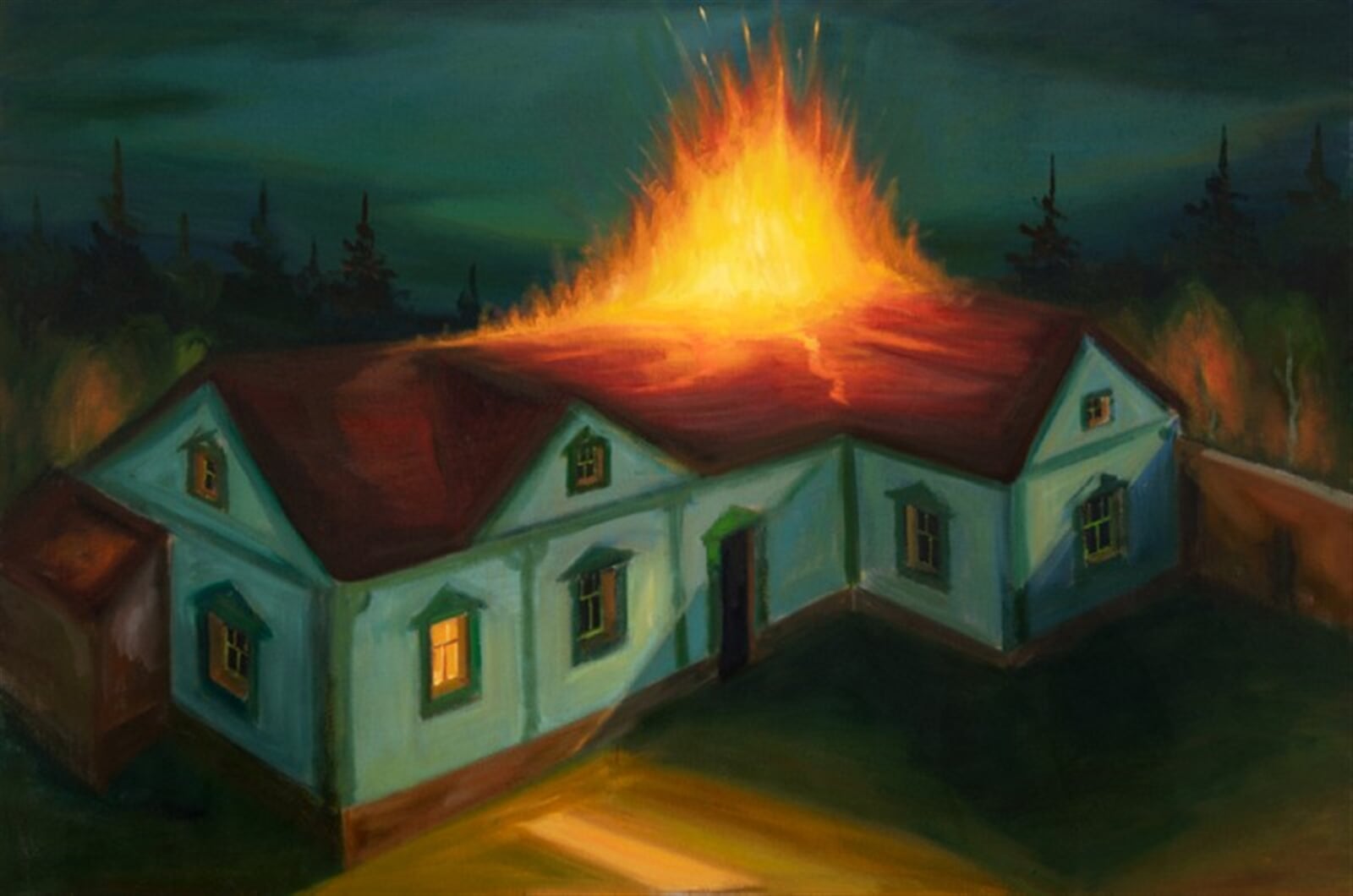 Jaroslav Valečka: Komín, 100 × 150 cm