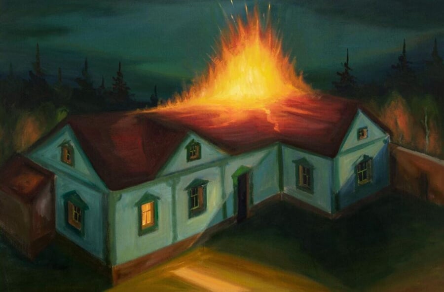 Jaroslav Valečka – Paměti pyromana (hořící dům)
