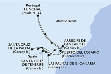 MSC Euribia - Portugalsko, Španělsko (Funchal)