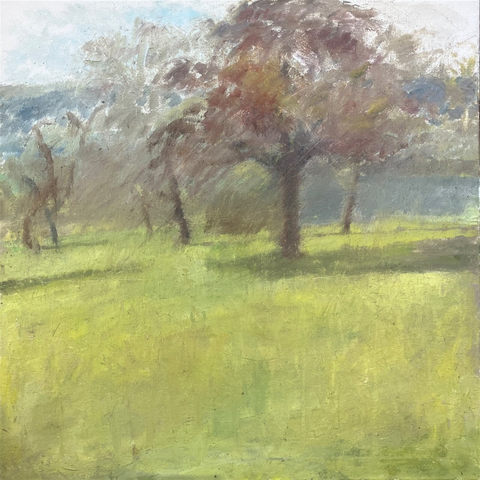 Matěj Remeš: Jarní sad, 90 × 90 cm