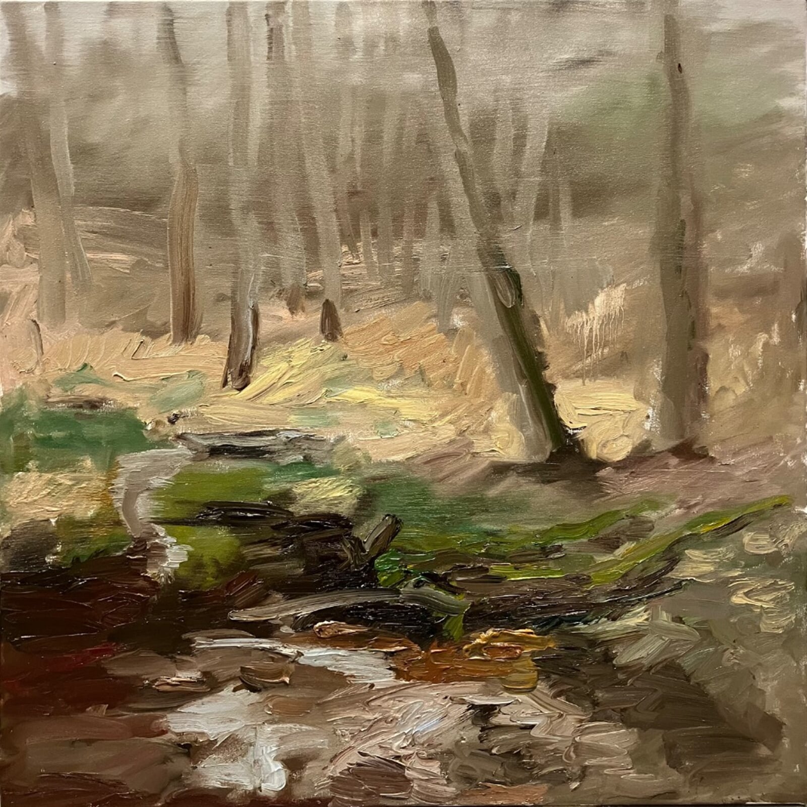 Matěj Remeš: Močály II, 90 × 90 cm