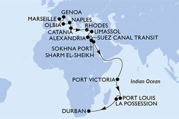 MSC SINFONIA - Olaszország, Franciaország, Görögország, Ciprus, Egyiptom, ... (a Genova-ből)