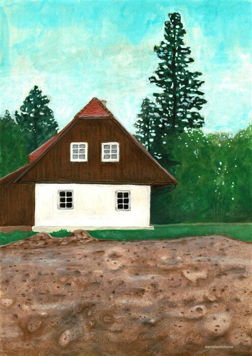 Daniela Štichová – Chaloupka (akryl na papíře, A4)