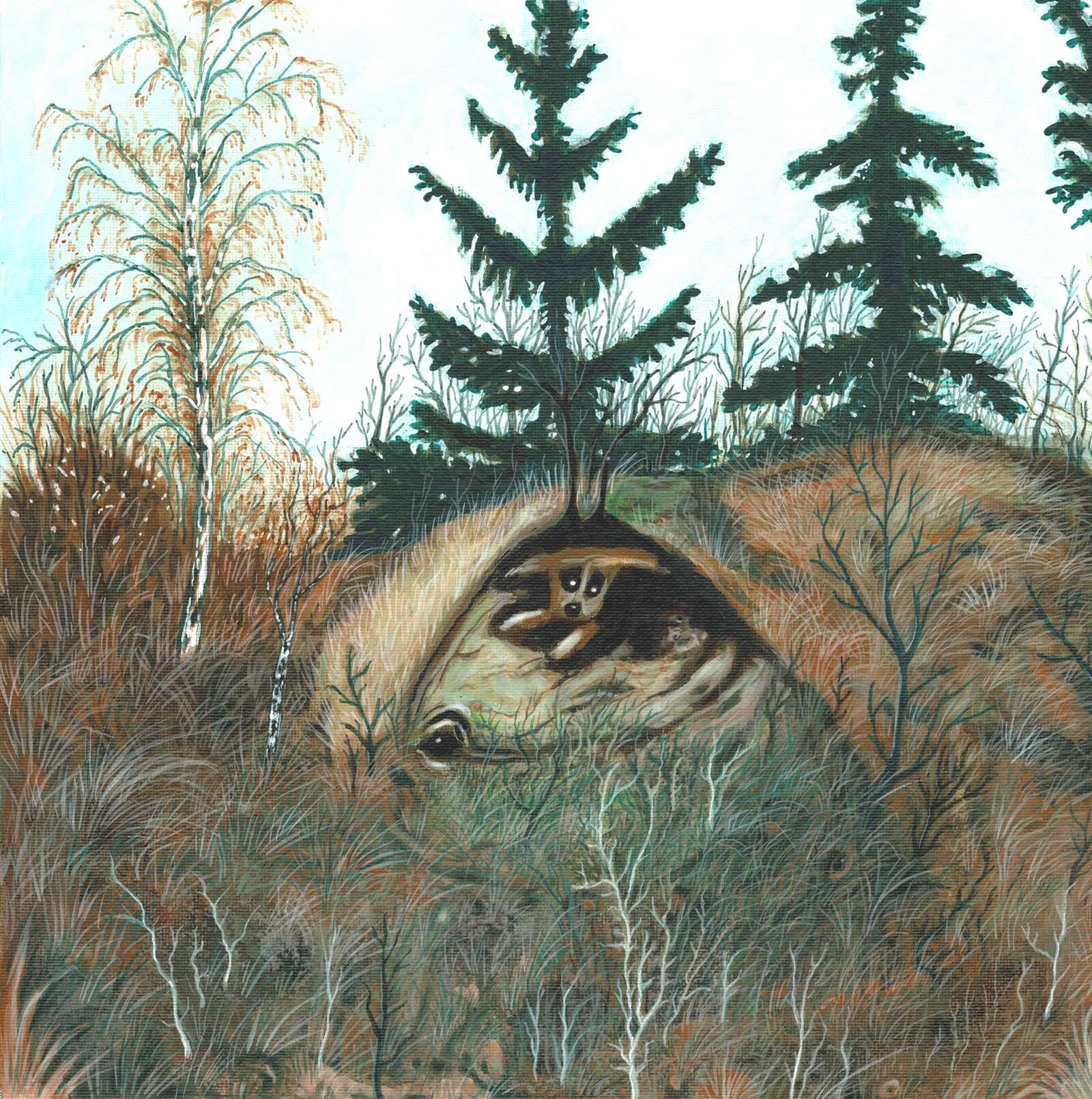Daniela Štichová: Skála u Obrety, 30 × 30 cm