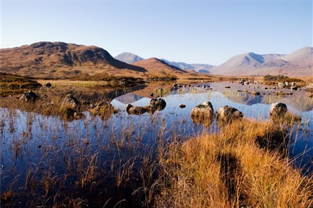 Na kole od jihu k severu Skotska - West Highland Way - chatka