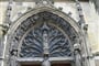 Francie - Burgundsko - Remeš, bazilika St.Rémy, hlavní vchod, tympanon