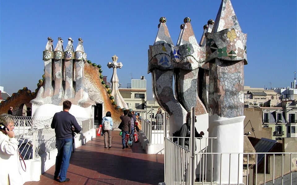 Španělsko - Barcelona - Casa Batlló, autor Antoni Gaudí, jedna z perel světové moderní architektury
