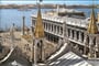 Itálie - Benátky - pohled ze střechy baziliky Sv.Marka na střed města - náměstí sv.Marka, vzniklé 1177 zhruba v této podobě