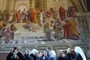 Itálie - Řím - Vatikánská muzea, Rafaelovy pokoje, Athénská škola filosofů, 1508-11