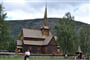 Norsko - Lofoty a Vesterály - obec Lom - dřevěný kostelík