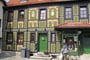 Německo - Harz - Gernrode, hrázděné domy v centru