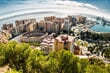 Španělsko - Andalusie - panoramatický pohled na Malagu