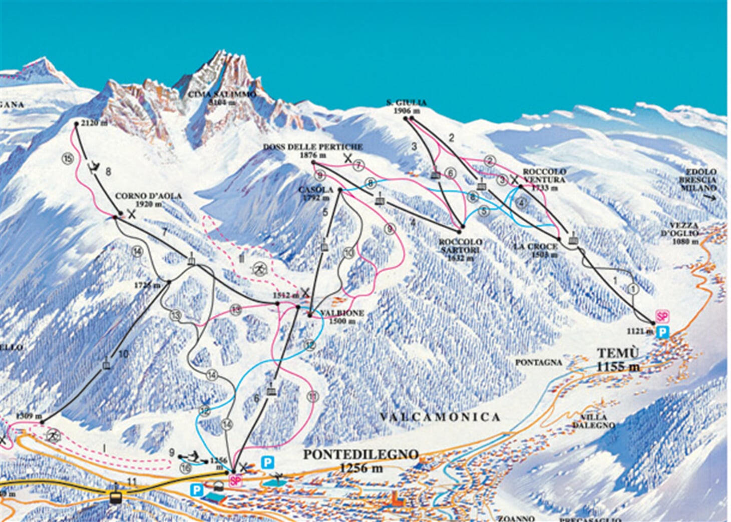 skimapa PONTE DI LEGNO