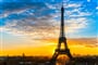 Paříž - západ slunce za Eiffelovou Věží