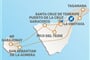 mapka - Kanárské ostrovy Tenerife a La Gomera