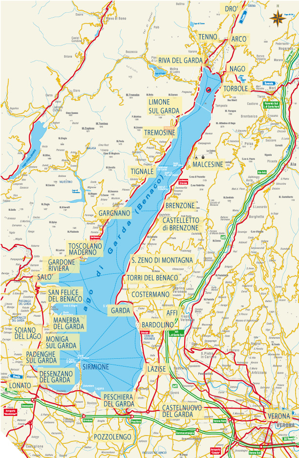 jezero garda mapa Mapa   Lago di Garda   Consultour jezero garda mapa