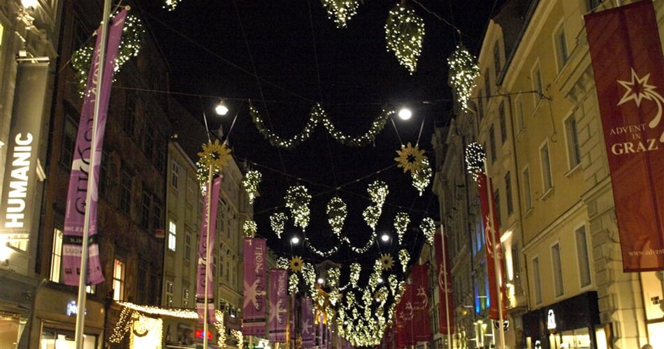 Rakousko - Štýrský Hradec - adventní večer na Herrengasse