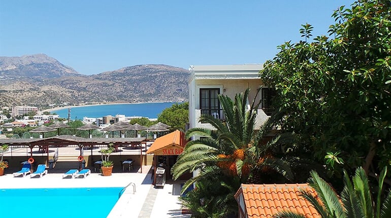 Hotel Seven Stars: fotografie vybavení exteriérů a interiérů ubytování.