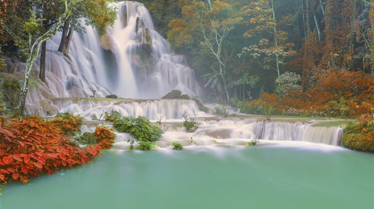 Laos - vodopády Kuang Si