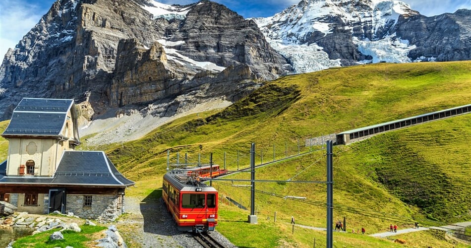 Švýcarsko - vláček na Jungfraujoch
