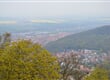 Tajemný Harz a čarodějnice 38 výhled z lanovky na Harzburg