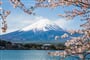 Japonsko - jezero Kawaguchiko, hora Fuji