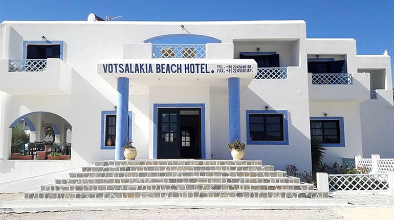 Hotel Votsalakia Beach: fotografie vybavení exteriérů a interiérů ubytování.