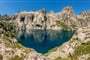 Korsika soutěska Restonica jezero Capitello
