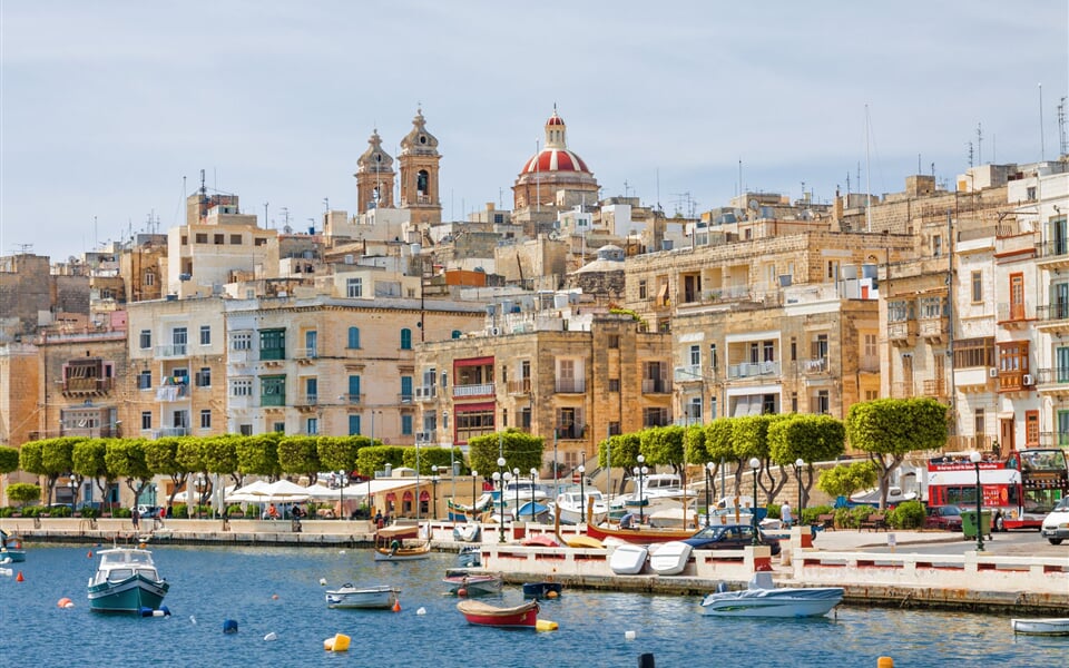 View of Valletta from board of yacht, Malta._shutterstock_383585473