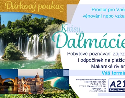 Dárkový poukaz Makarská riviéra pobytově poznávací
