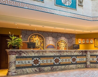 Hotel Villa Side: fotografie vybavení exteriérů a interiérů ubytování.