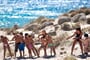 Mini Club na pláži, Chia, Sardinie