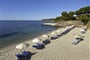 Soukromá hotelová pláž, Santa Margherita di Pula, Sardinie