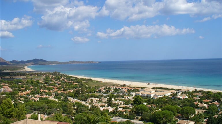 Costa Rei celkový pohled, Costa Rei, Sardinie
