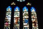 Francie - Vienne, Saint Maurice, vitráž Klanění králů, sv.Mauric a sv.Antonín, 16.století